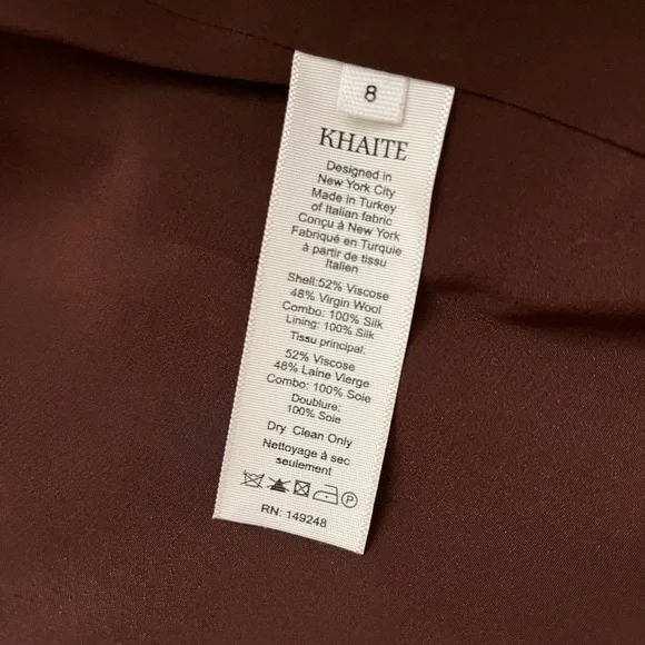 Khaite Johnson Satin Lapel blazer jacket sz8 NWT - Picture 4 of 4
